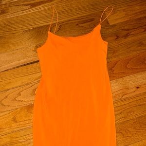 Zara form fit orange dress